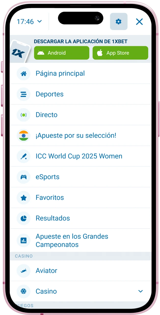 Tocá el botón de descarga en la página oficial de 1xBet para instalar la app en tu iPhone.